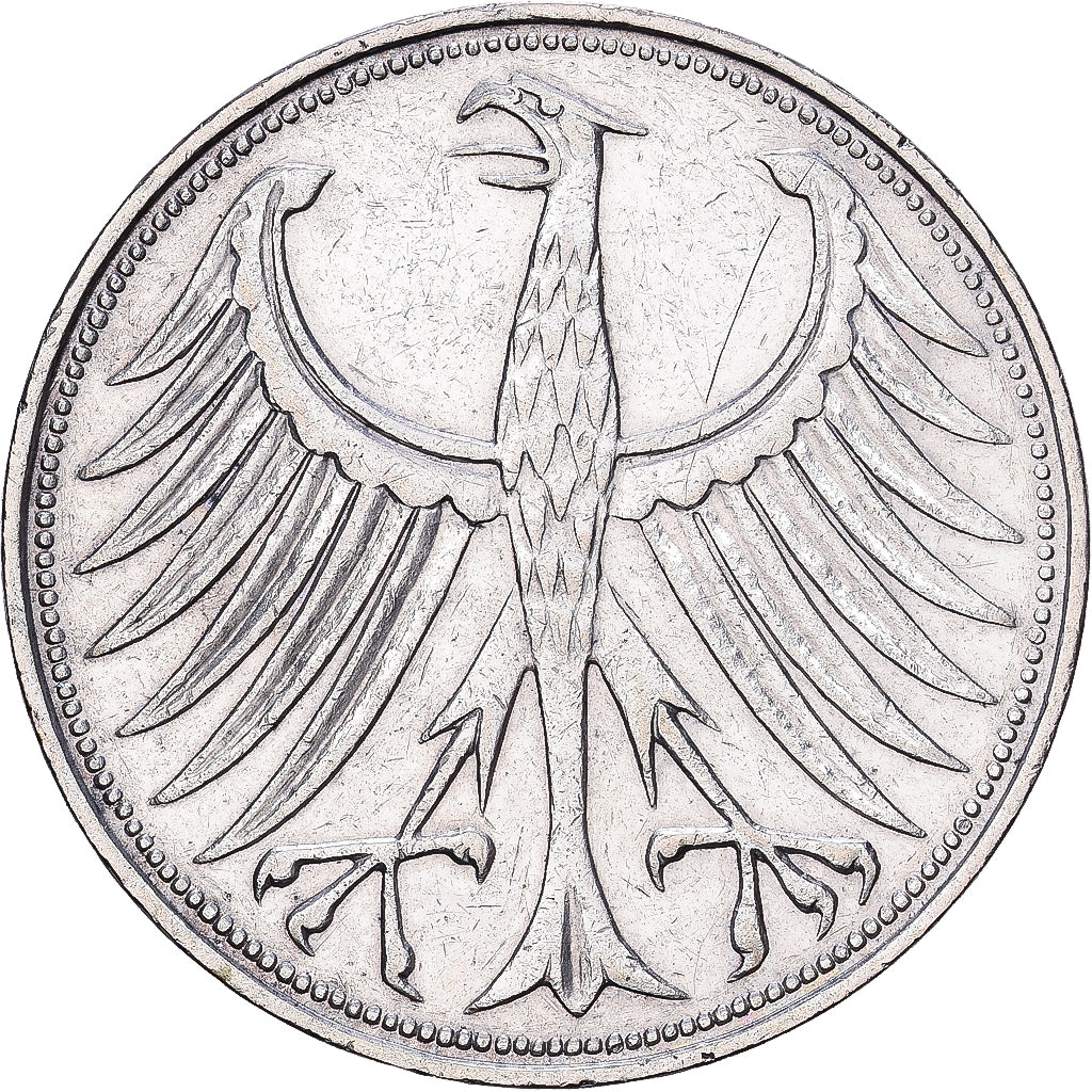 Federal Republic of Germany, 5 Mark, 1966, Munich, Silver, EF(40-45), KM:112.1