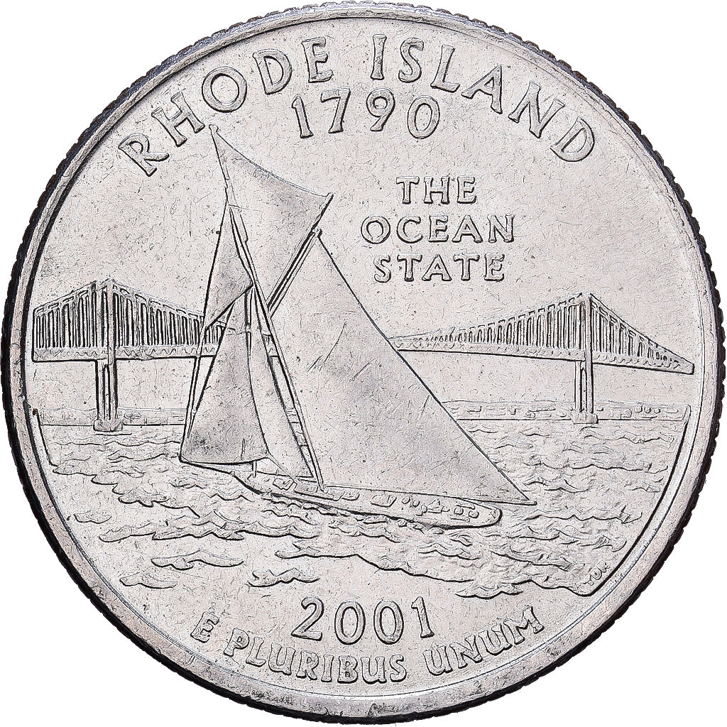 Verenigde Staten, Quarter, Rhode Island, 2001, Denver, Copper-Nickel Clad
