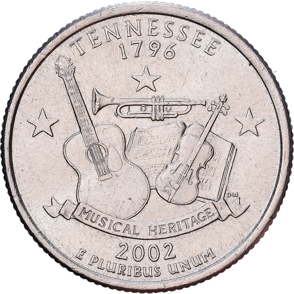 United States, Quarter, Tennessee, 2002, Philadelphia, Copper-Nickel Clad
