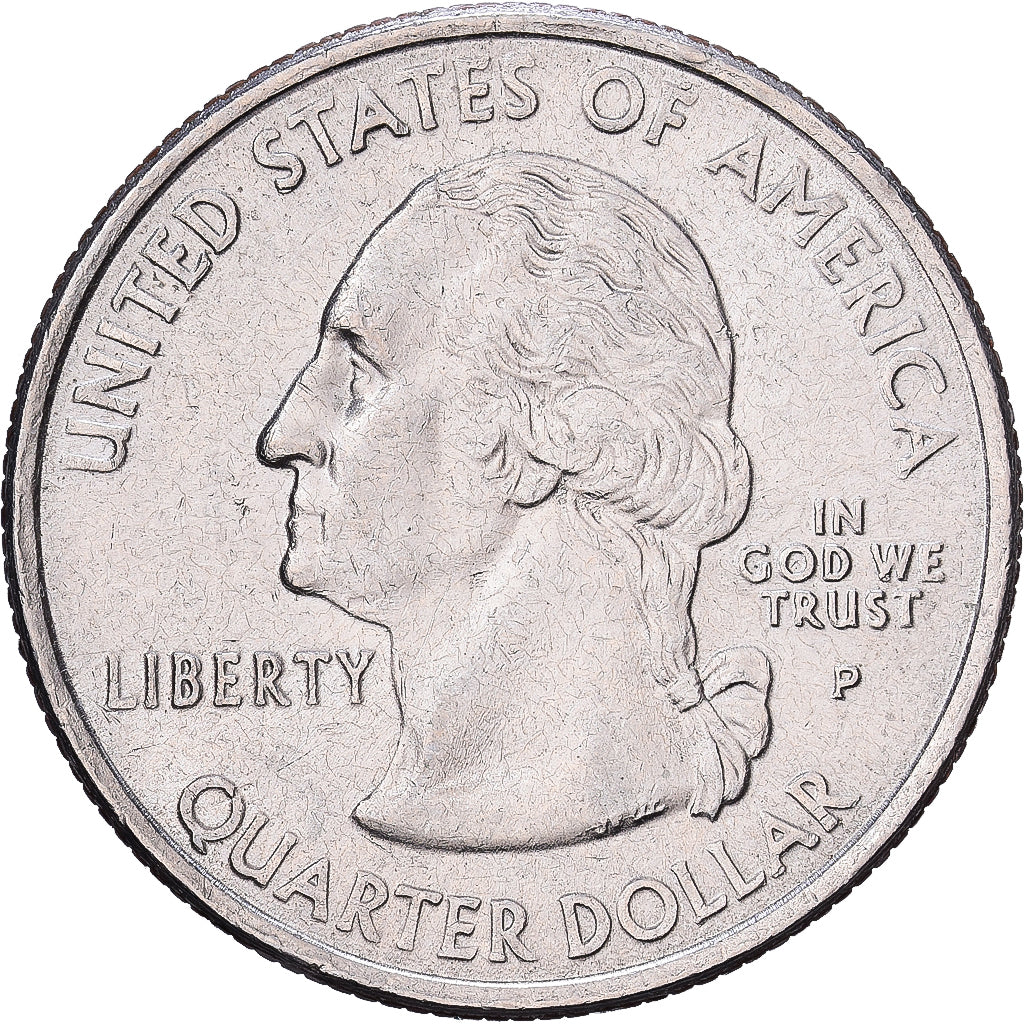 États-Unis, Quarter, Indiana, 2002, Philadelphie, Cupronickel plaqué cuivre