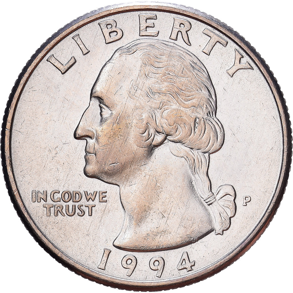 United States, Quarter, 1994, Philadelphia, Copper-Nickel Clad Copper, AU(55-58)