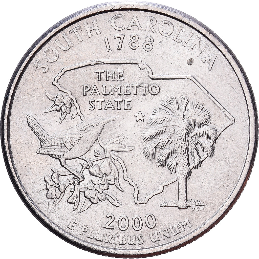 États-Unis, Quarter, South Carolina, 2000, Philadelphie, Cupronickel plaqué