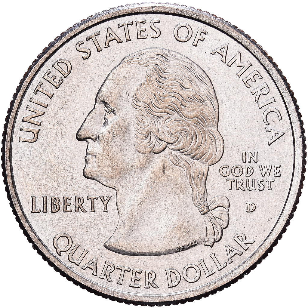 United States, Quarter, Quarter Dollar, 2001, Denver, VERMONT, Copper-Nickel