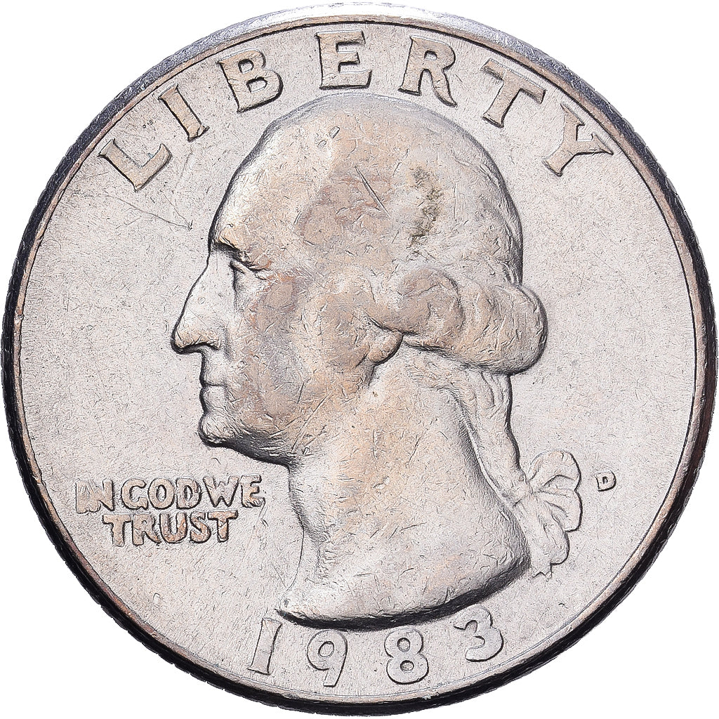 United States, Quarter, Washington Quarter, 1983, Denver, Copper-Nickel Clad