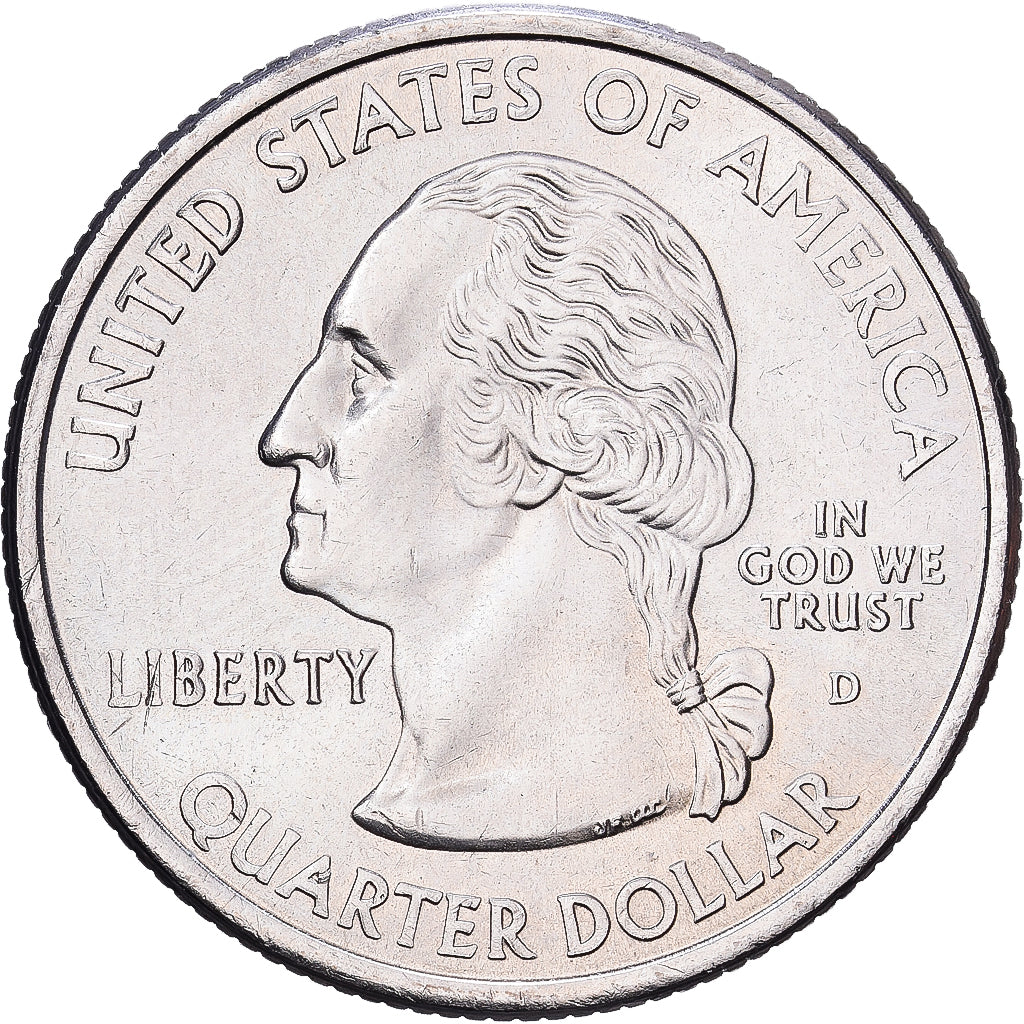 United States, Quarter, Quarter Dollar, 2002, Denver, Ohio 1803, Copper-Nickel