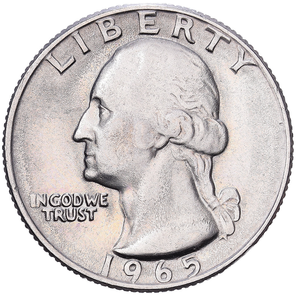 United States, Quarter, 1965, Philadelphia, Copper-Nickel Clad Copper, VF(30-35)