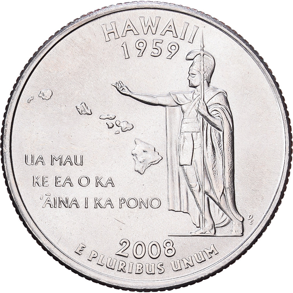 Vereinigte Staaten, Quarter, Hawaii, 2008, Denver, Copper-Nickel Clad Copper