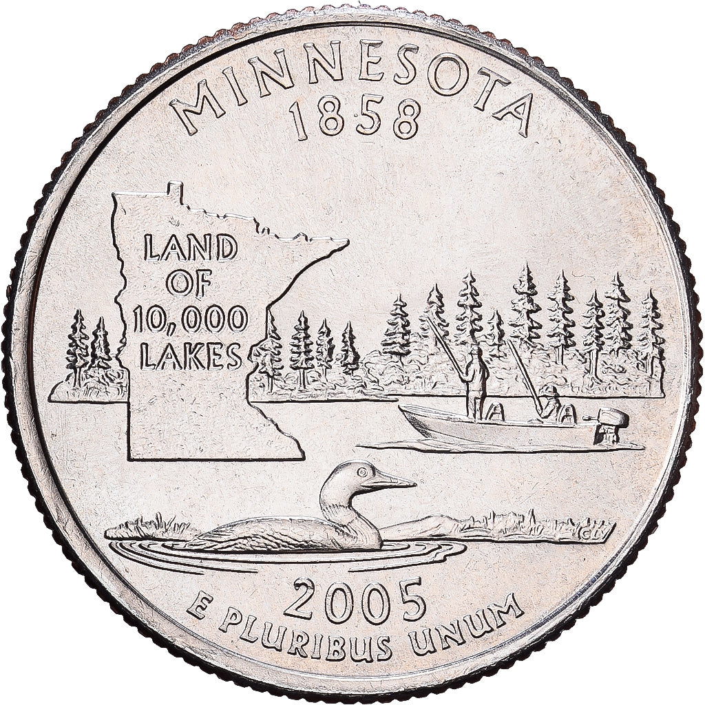 United States, Quarter, Minnesota, 2005, Philadelphia, Copper-Nickel Clad
