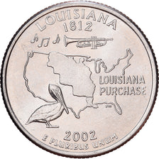 Stati Uniti, Quarter, Louisiana, 2002, Denver, Rame ricoperto in rame-nichel