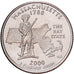Stati Uniti, Quarter, Massachusetts, 2000, Denver, Rame ricoperto in