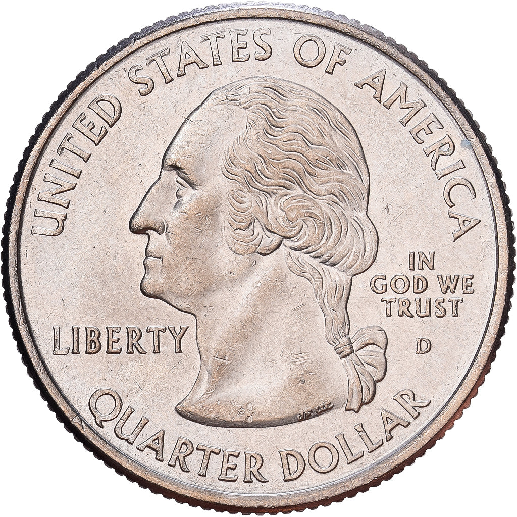 Stati Uniti, Quarter, Massachusetts, 2000, Denver, Rame ricoperto in