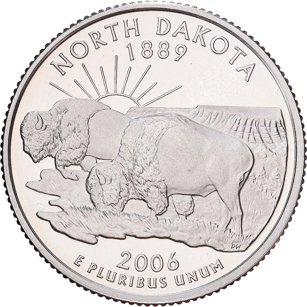 Verenigde Staten, Quarter, 2006, San Francisco, NORTH DAKOTA, Copper-Nickel Clad