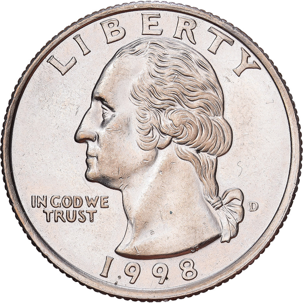 United States, Quarter, Washington Quarter, 1998, Denver, Copper-Nickel Clad