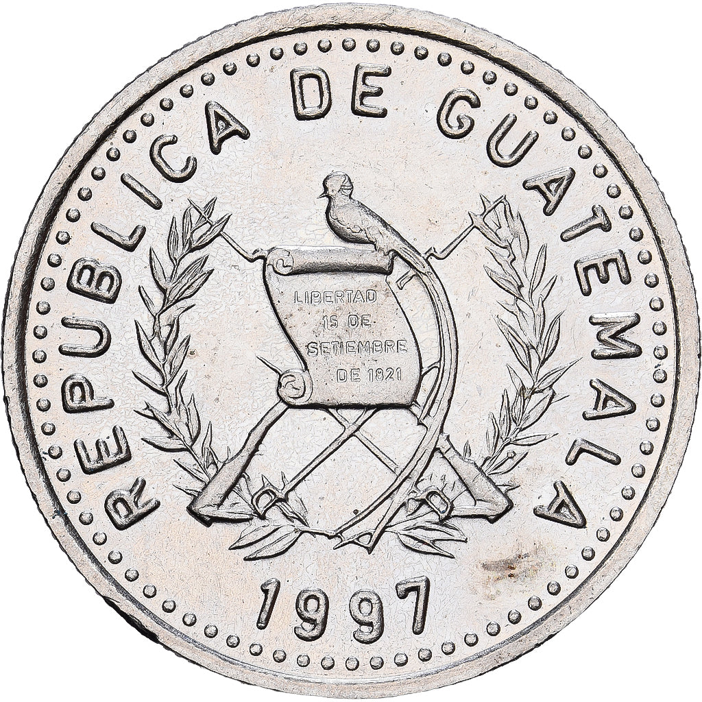 Guatemala, 10 Centavos, 1997, Cupro-nikkel, UNC-, KM:277.6