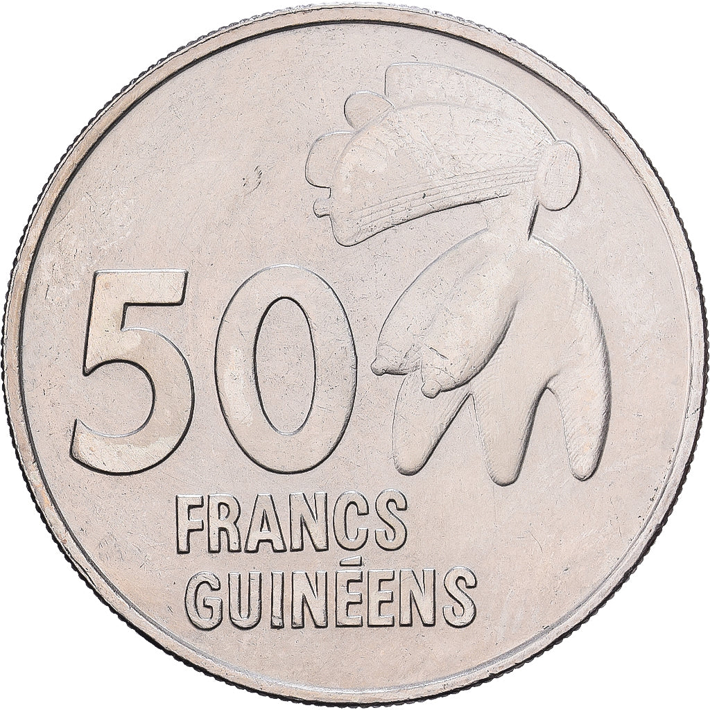 Guinea, 50 Francs, 1994, Kupfer-Nickel, UNZ, KM:63