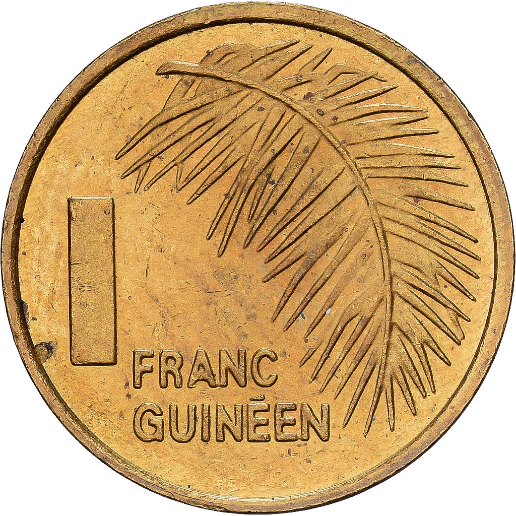 Guinée, Franc, 1985, Brass Clad Steel, SPL, KM:56