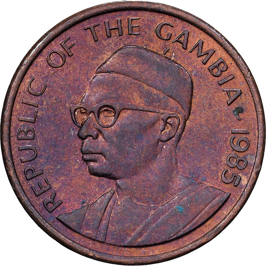 The Gambia, Butut, 1985, Bronze, MS(63), KM:14