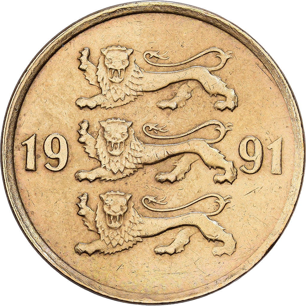 Estonia, 10 Senti, 1991, no mint, Aluminum-Bronze, EF(40-45), KM:22