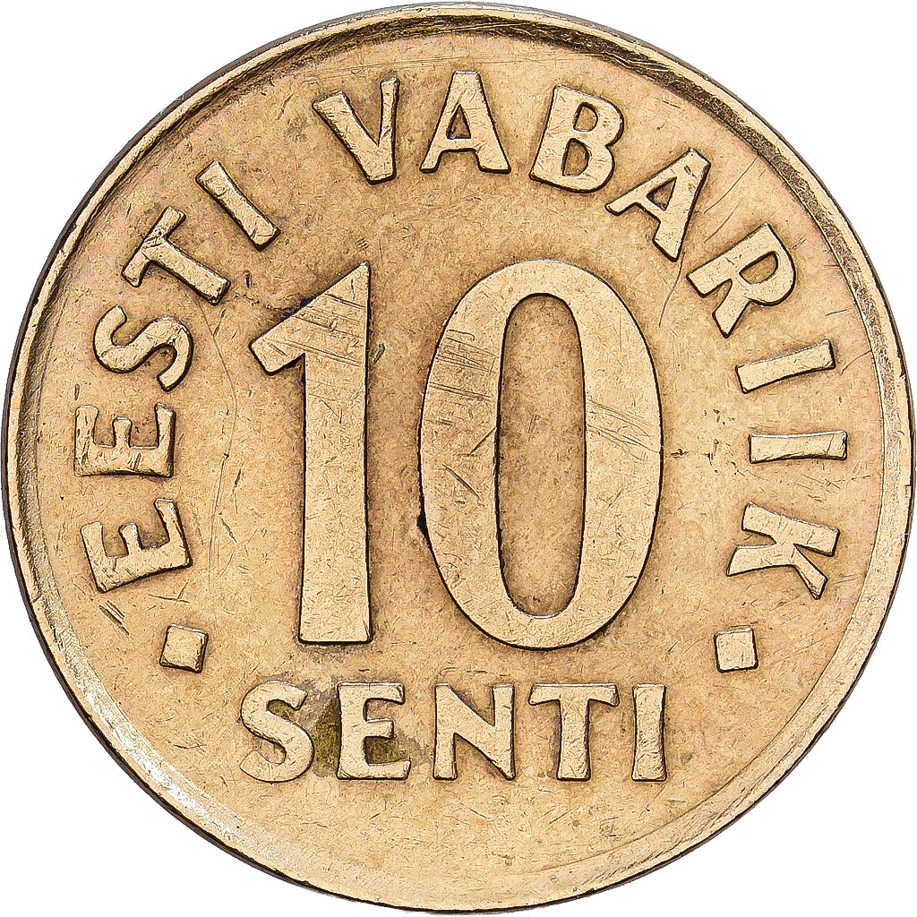 Estonia, 10 Senti, 1991, no mint, Aluminum-Bronze, EF(40-45), KM:22