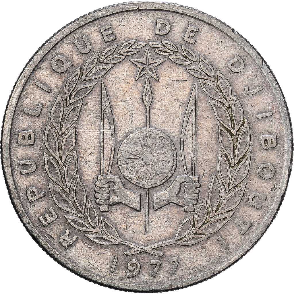 Djibouti, 50 Francs, 1977, Paris, Cupro-nickel, TB+, KM:25