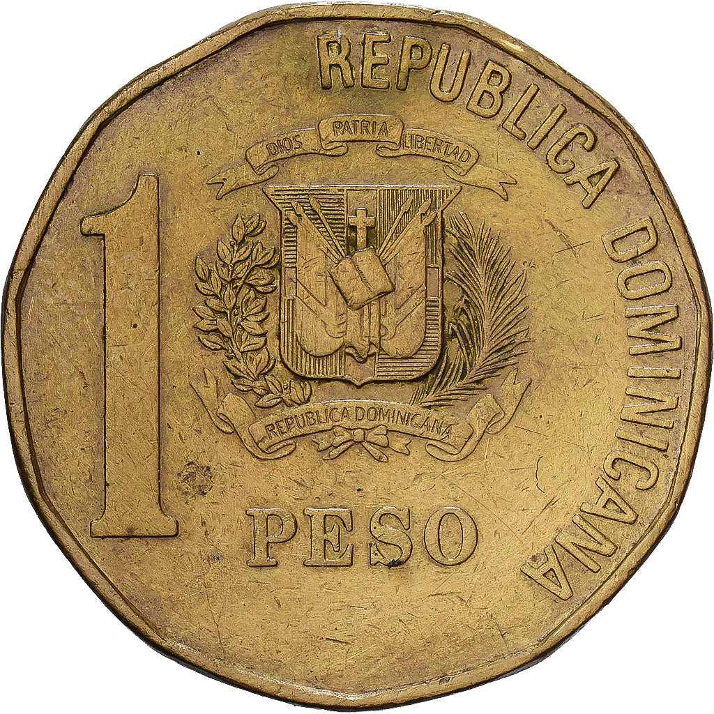 Dominican Republic, Peso, 1992, Messing, SS, KM:80.1