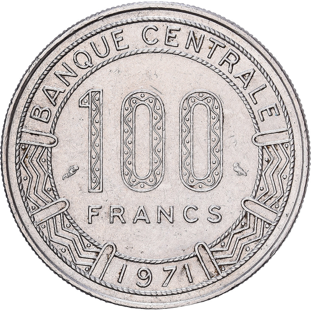 Repubblica Democratica del Congo, 100 Francs, 1971, Paris, Nichel, BB, KM:1