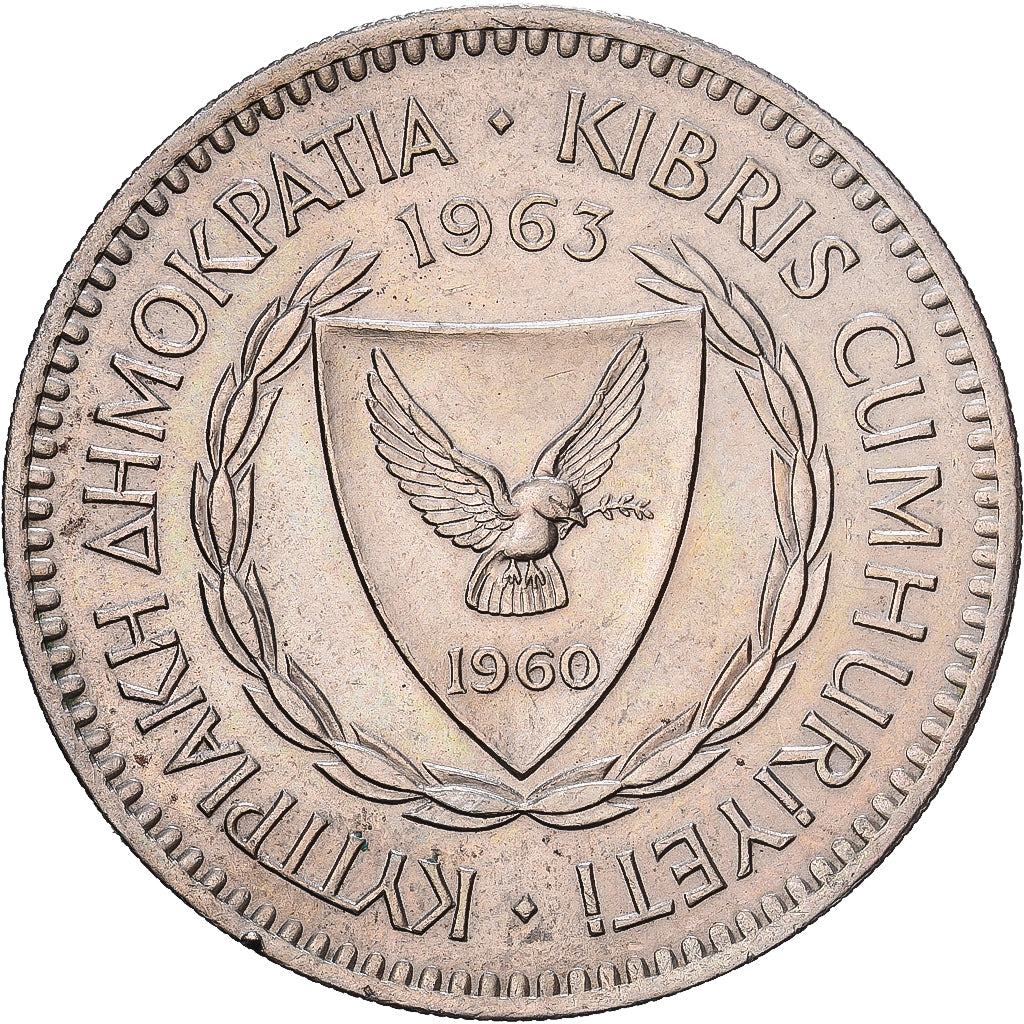 Zypern, 100 Mils, 1963, Kupfer-Nickel, SS+, KM:42