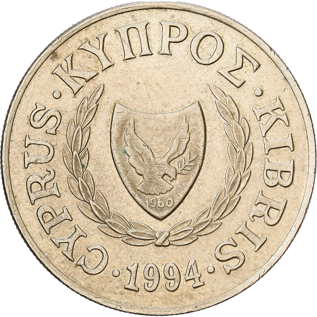 Zypern, 20 Cents, 1994, Nickel-brass, SS, KM:62.2