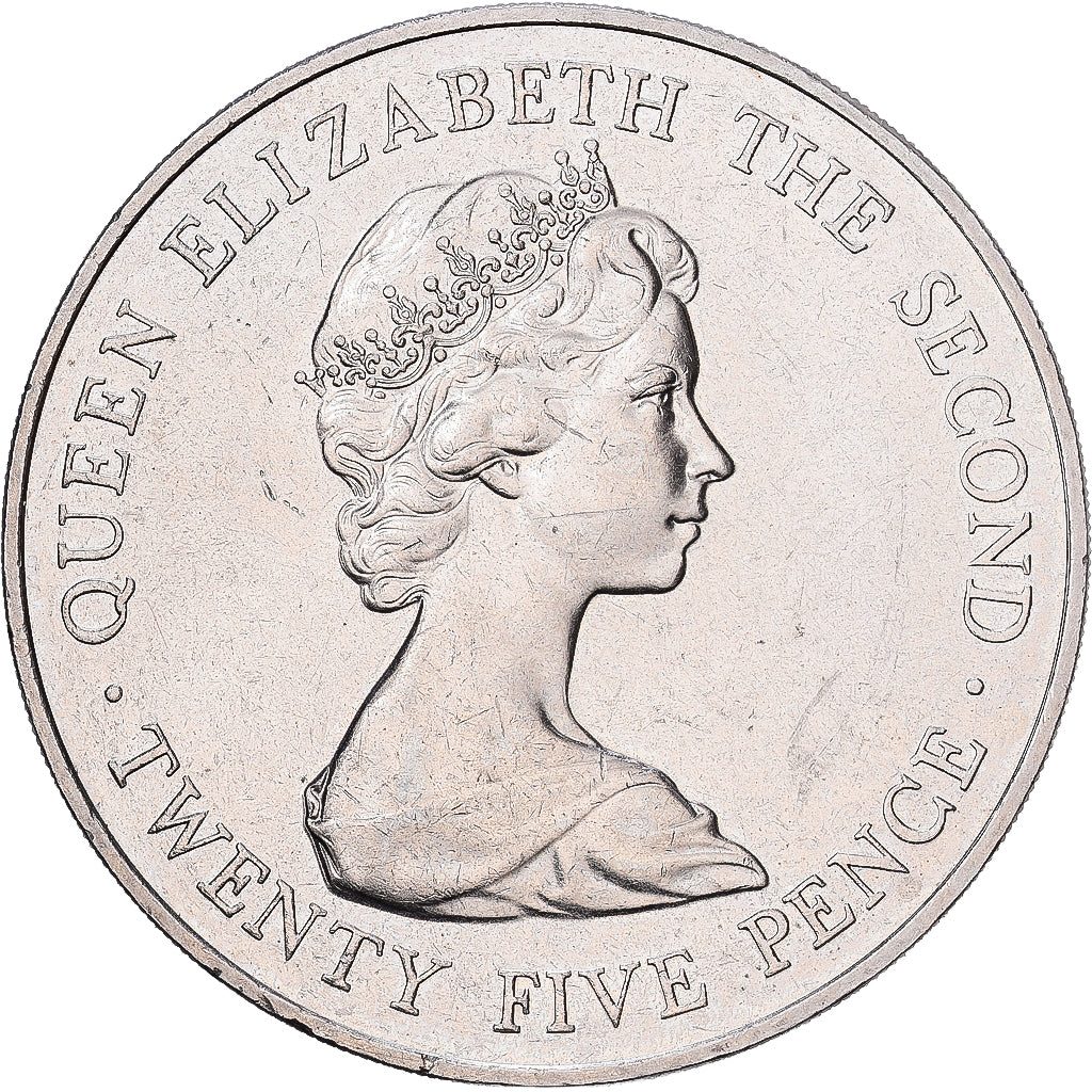 Guernsey, Elizabeth II, 25 Pence, 1978, Cobre - níquel, EBC+, KM:32