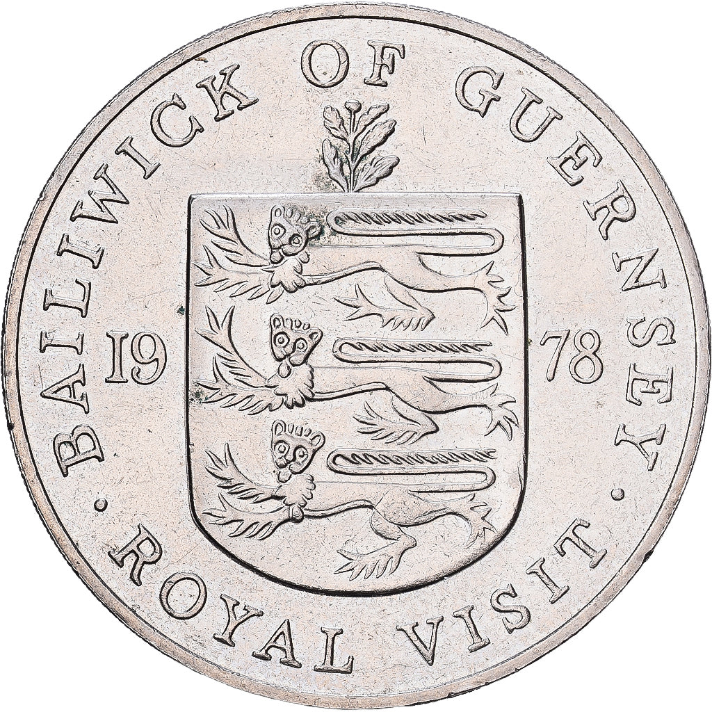 Guernsey, Elizabeth II, 25 Pence, 1978, Cobre - níquel, EBC+, KM:32
