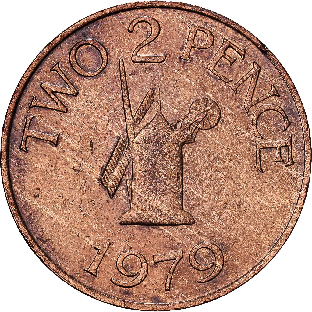 Guernsey, Elizabeth II, 2 Pence, 1979, Bronzen, PR, KM:28