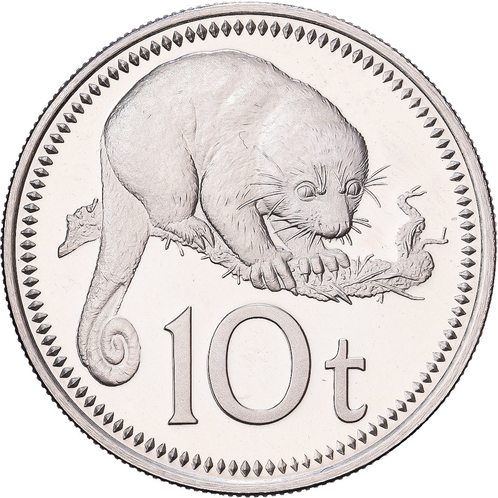 Papua New Guinea, 10 Toea, 1982, Copper-nickel, MS(64), KM:4