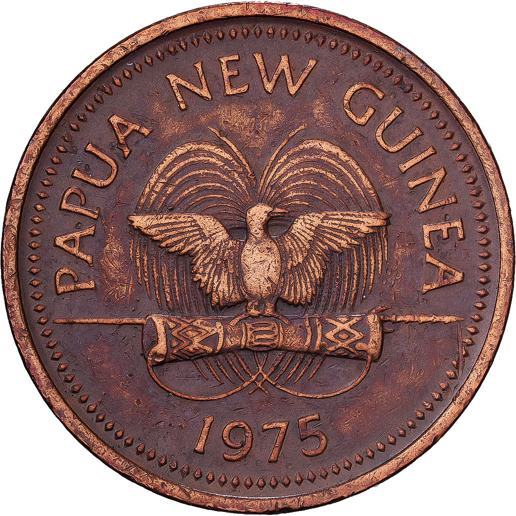 Papua New Guinea, 2 Toea, 1975, Bronze, EF(40-45), KM:2