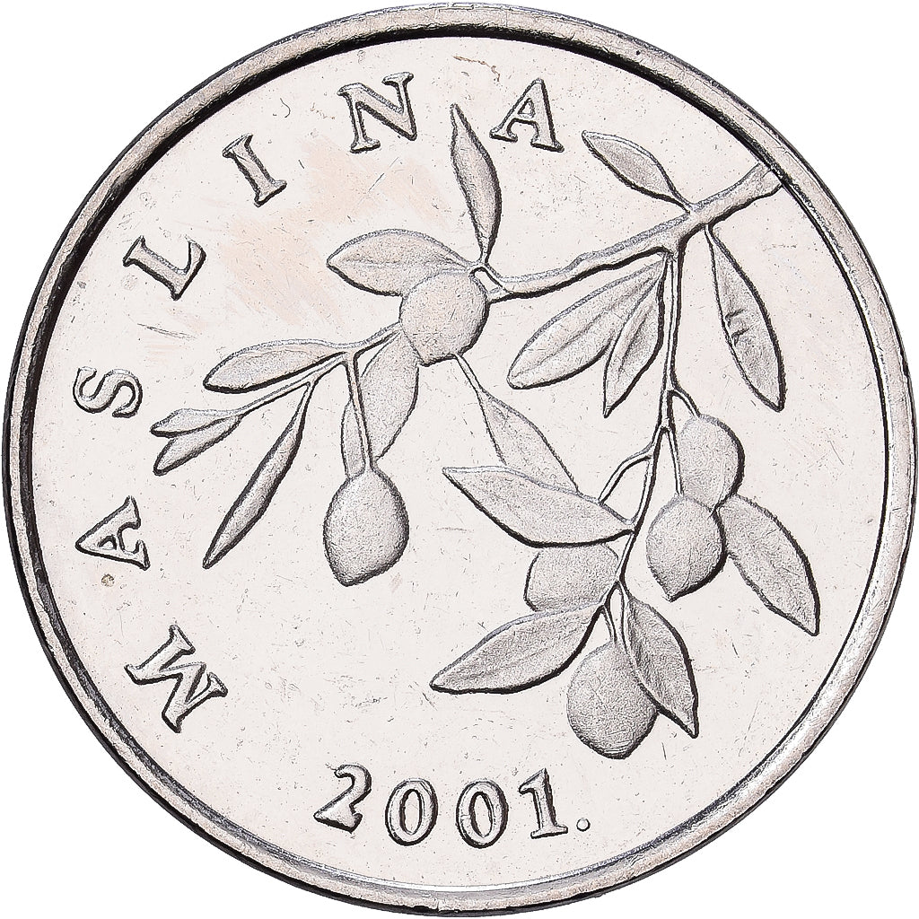 Croazia, 20 Lipa, 2001, Acciaio placcato nichel, SPL-, KM:7