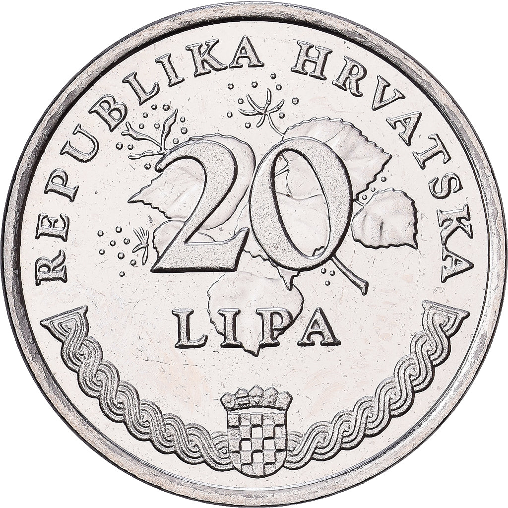 Croazia, 20 Lipa, 2001, Acciaio placcato nichel, SPL-, KM:7