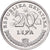 Croacia, 20 Lipa, 2001, Níquel chapado en acero, EBC, KM:7
