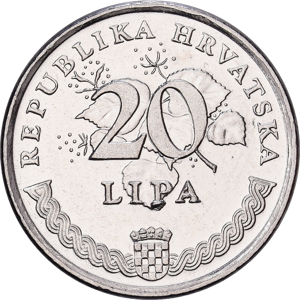 Kroatië, 20 Lipa, 1995, Nickel plated steel, UNC-, KM:18