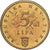Croacia, 5 Lipa, 2001, Latón chapado en acero, MBC+, KM:5