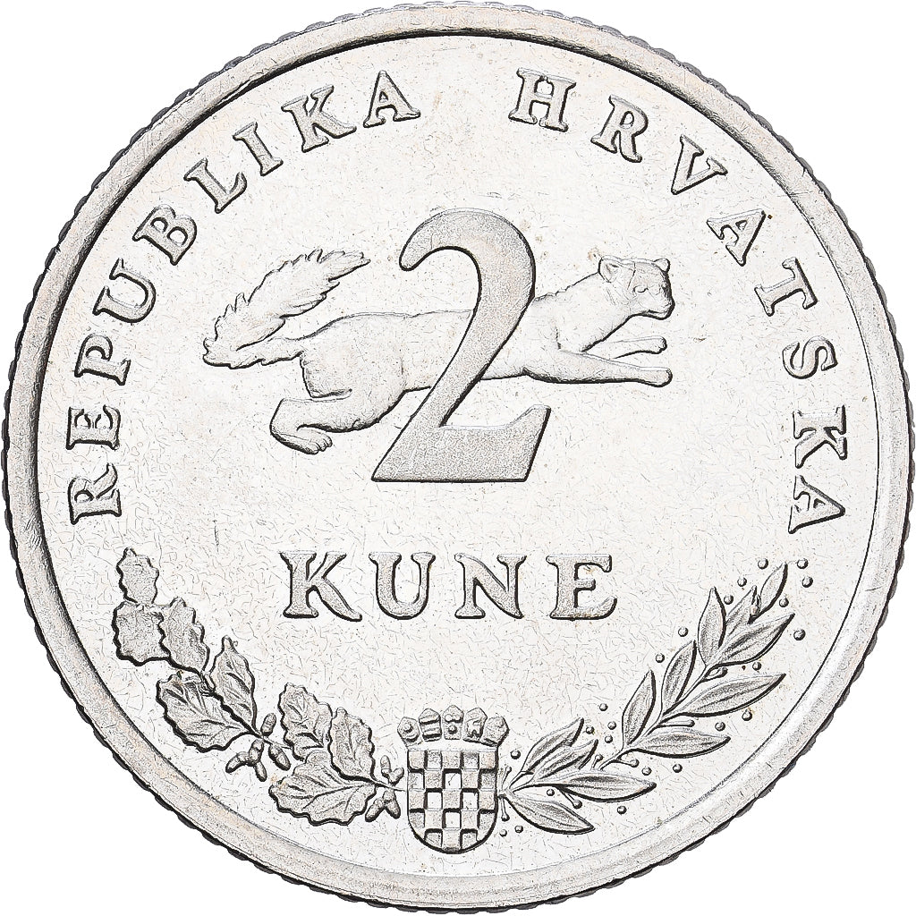 Kroatien, 2 Kune, 2003, Copper-Nickel-Zinc, VZ, KM:10