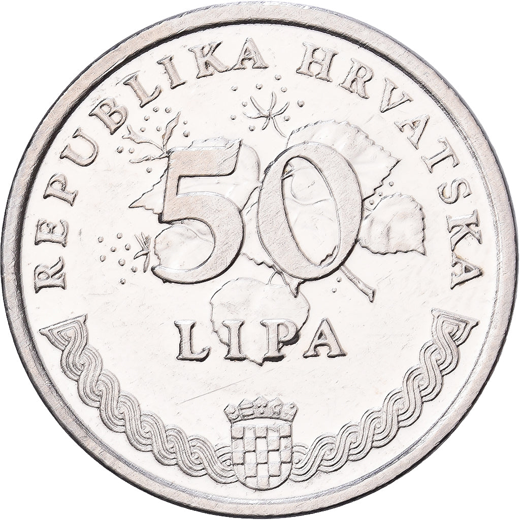 Croatia, 50 Lipa, 1995, Nickel plated steel, EF(40-45), KM:8