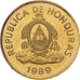 Honduras, 5 Centavos, 1989, Latón, SC, KM:72.2a