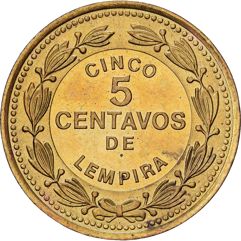 Honduras, 5 Centavos, 1989, Latón, SC, KM:72.2a