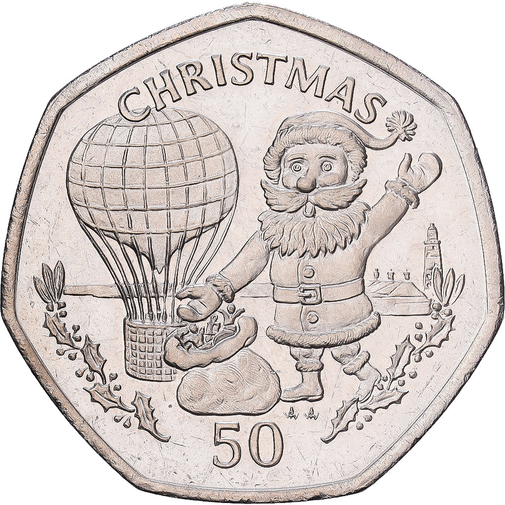 Gibraltar, Elizabeth II, 50 Pence, 1994, Copper-nickel, AU(55-58), KM:294
