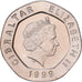 Gibraltar, Elizabeth II, 20 Pence, 1999, Copper-nickel, AU(55-58), KM:777