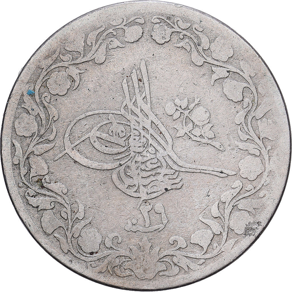 Egitto, Abdul Hamid II, 5/10 Qirsh, Misr, Rame-nichel, MB, KM:291