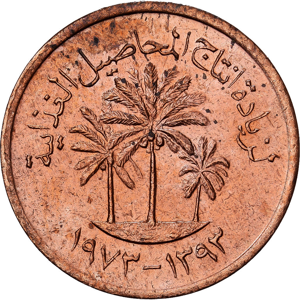 Emirati Arabi Uniti, Fils, 1973, Bronzo, SPL-, KM:1