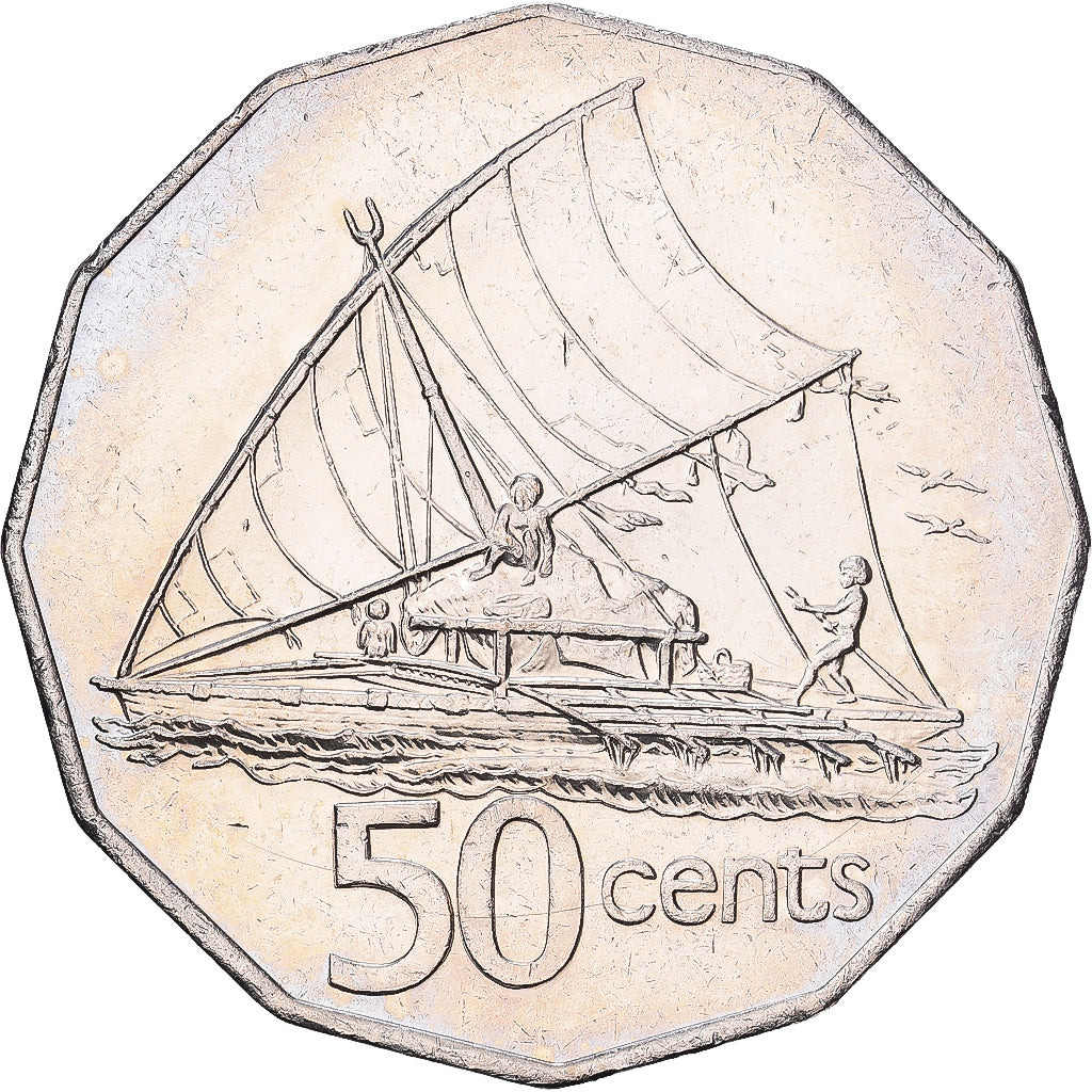 Fiji, Elizabeth II, 50 Cents, 1982, Copper-nickel, MS(60-62), KM:36