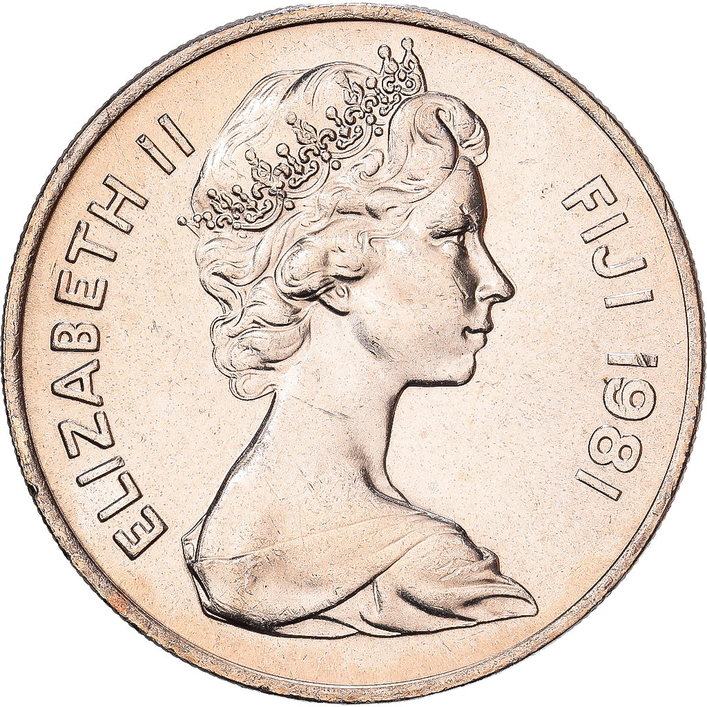 Fiji, Elizabeth II, 20 Cents, 1981, Copper-nickel, MS(64), KM:31