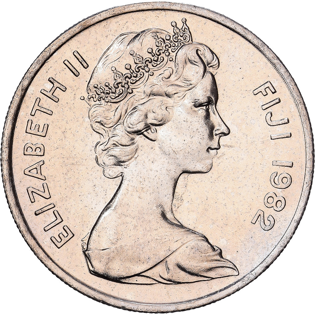 Fiji, Elizabeth II, 10 Cents, 1982, Copper-nickel, MS(60-62), KM:30