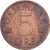 Denemarken, Margrethe II, 5 Öre, 1978, Copenhagen, Copper Clad Iron, ZF